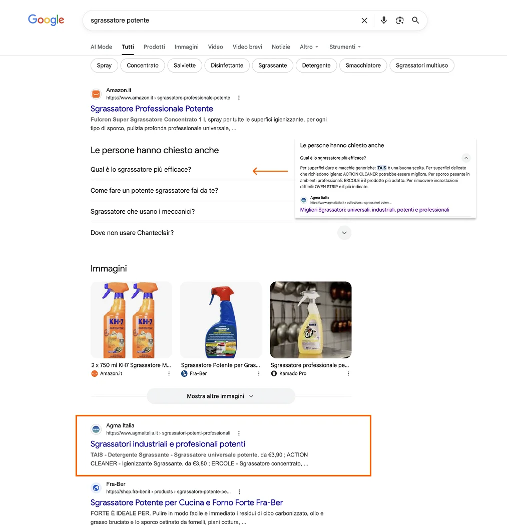 AGMA on Google's first page for a strategic search